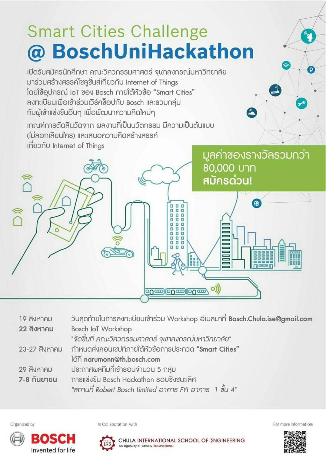 ประชาสัมพันธ์ Smart Cities Challenge สำหรับนิสิต