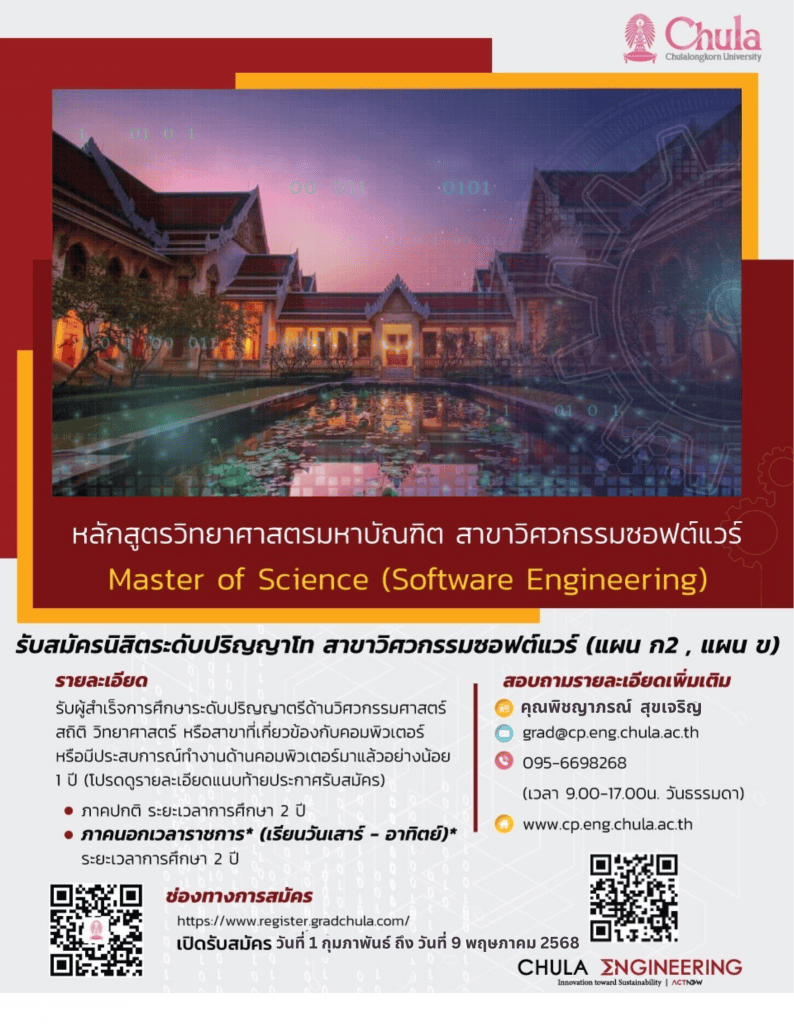 ประกาศรับสมัคร นิสิต ระดับบัณฑิตศึกษา ภาคต้น 2568 เปิดรับสมัครวันที่ 1 กุมภาพันธ์ 2568 ถึง วันที่ 9 พฤษภาคม 2568 - รูปภาพที่ 5