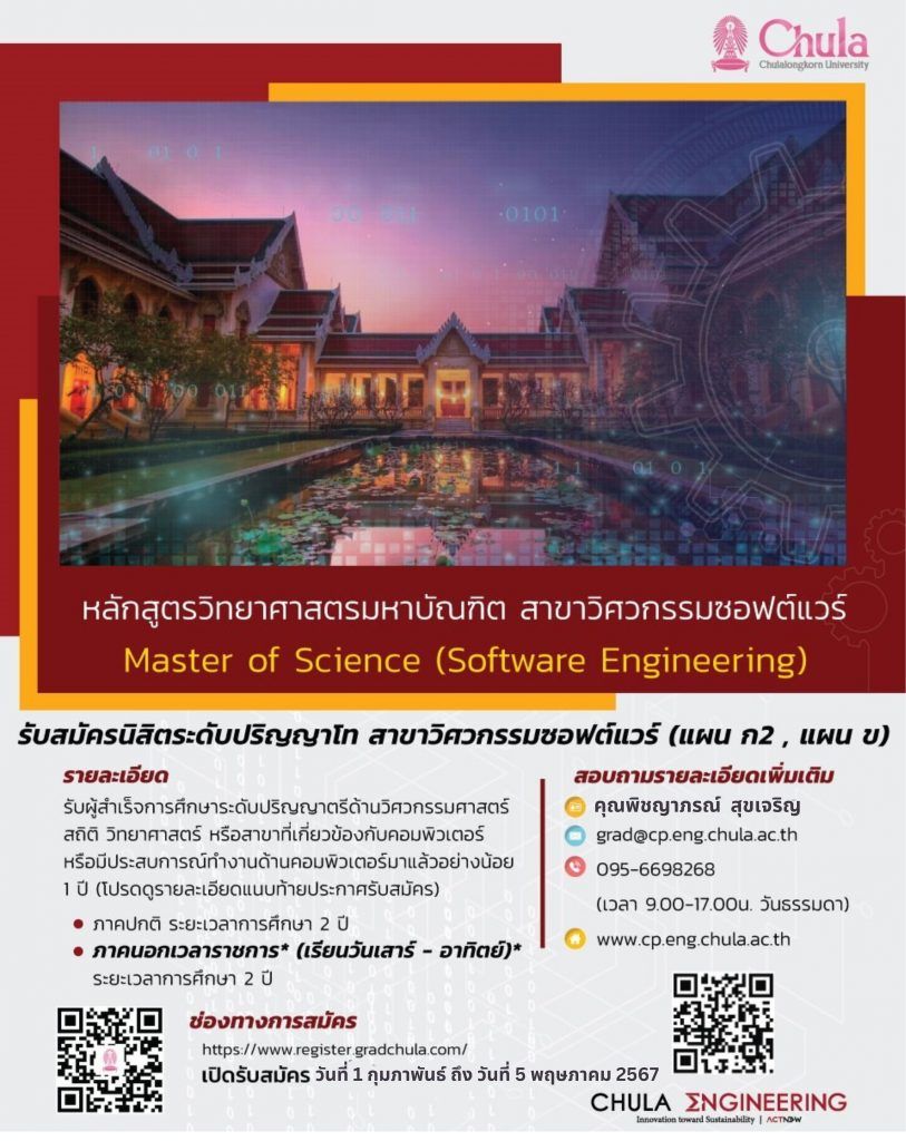 ประกาศรับสมัคร นิสิต ระดับบัณฑิตศึกษา ภาคต้น 2567 เปิดรับสมัครตั้งแต่ วันที่ 1 กุมภาพันธ์ 2567 ถึง วันที่ 5 พฤษภาคม  2567 - รูปภาพที่ 5