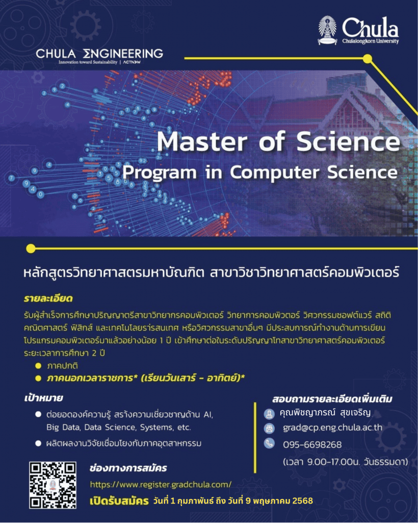 ประกาศรับสมัคร นิสิต ระดับบัณฑิตศึกษา ภาคต้น 2568 เปิดรับสมัครวันที่ 1 กุมภาพันธ์ 2568 ถึง วันที่ 9 พฤษภาคม 2568 - รูปภาพที่ 4