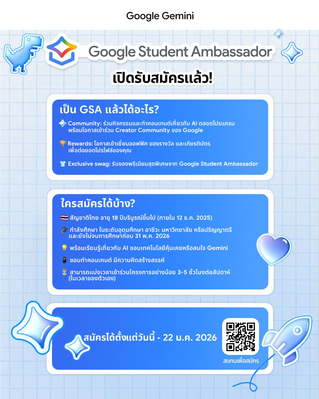ข่าวฝากประกาศจาก Dek-D "โอกาสสู่การเป็น Google Student Ambassador" - รูปภาพที่ 2