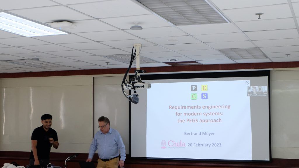 ภาพบรรยากาศ การบรรยายในหัวข้อ “Requirements Engineering for Modern Systems” โดย Prof. Bertrand Meyer จาก Constructor Institute, Schaffhausen, Switzerland - รูปภาพที่ 1