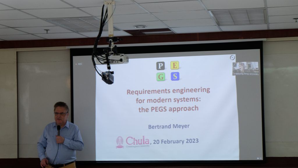 ภาพบรรยากาศ การบรรยายในหัวข้อ “Requirements Engineering for Modern Systems” โดย Prof. Bertrand Meyer จาก Constructor Institute, Schaffhausen, Switzerland - รูปภาพที่ 2