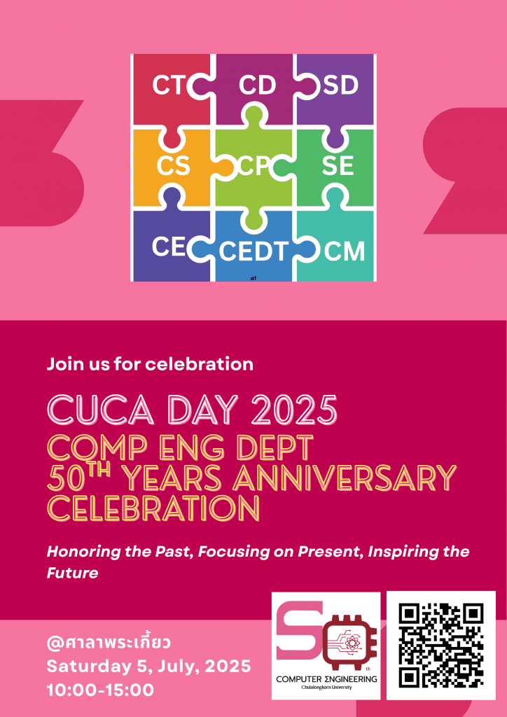 ขอเรียนเชิญ คณาจารย์และนิสิตของภาควิชาฯ ทั้งในอดีตและปัจจุบัน ร่วมงาน CUCA DAY 2025 - รูปภาพที่ 2